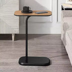 Table d'appoint rectangulaire en bois brun, hauteur 25,25 po - 1 pièce