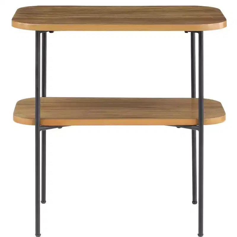 Table d'appoint rectangulaire en bois, couleur marron, de 61 cm de hauteur, 1 pièce