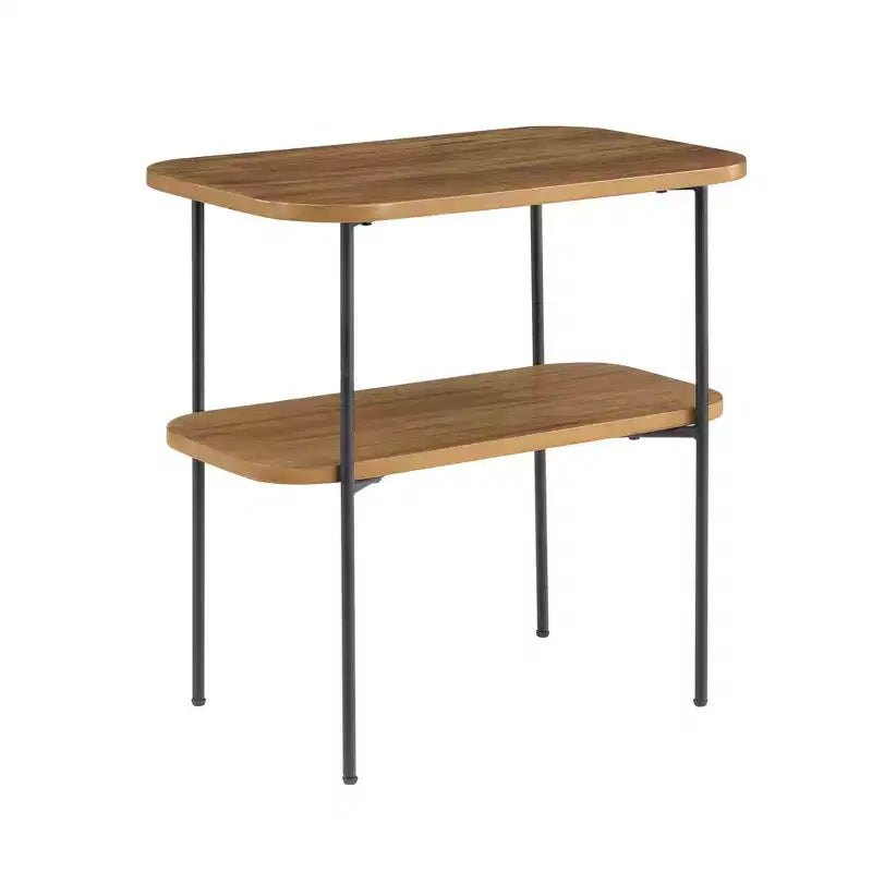 Table d'appoint rectangulaire en bois, couleur marron, de 61 cm de hauteur, 1 pièce