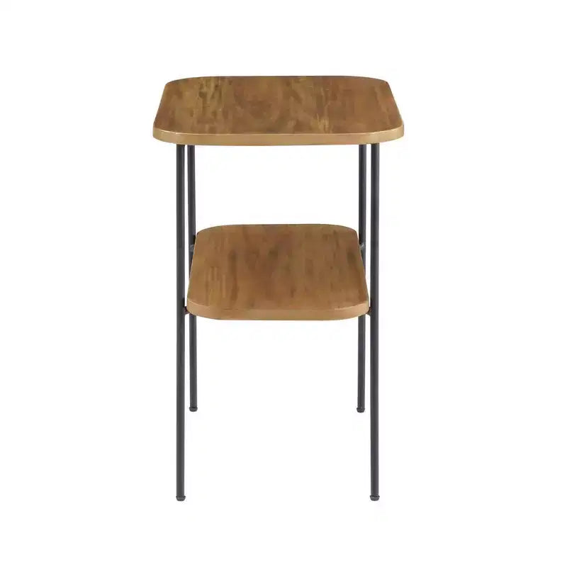 Table d'appoint rectangulaire en bois, couleur marron, de 61 cm de hauteur, 1 pièce