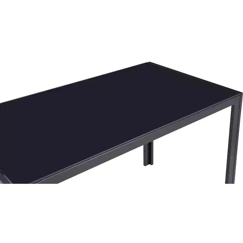 Table de salle à manger moderne Edwin avec plateau en verre trempé