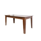 Table de cuisine extensible moderne de 270,5 cm avec grand plateau, table à manger avec pieds épais, table pliable pour salon, salle à manger, noyer