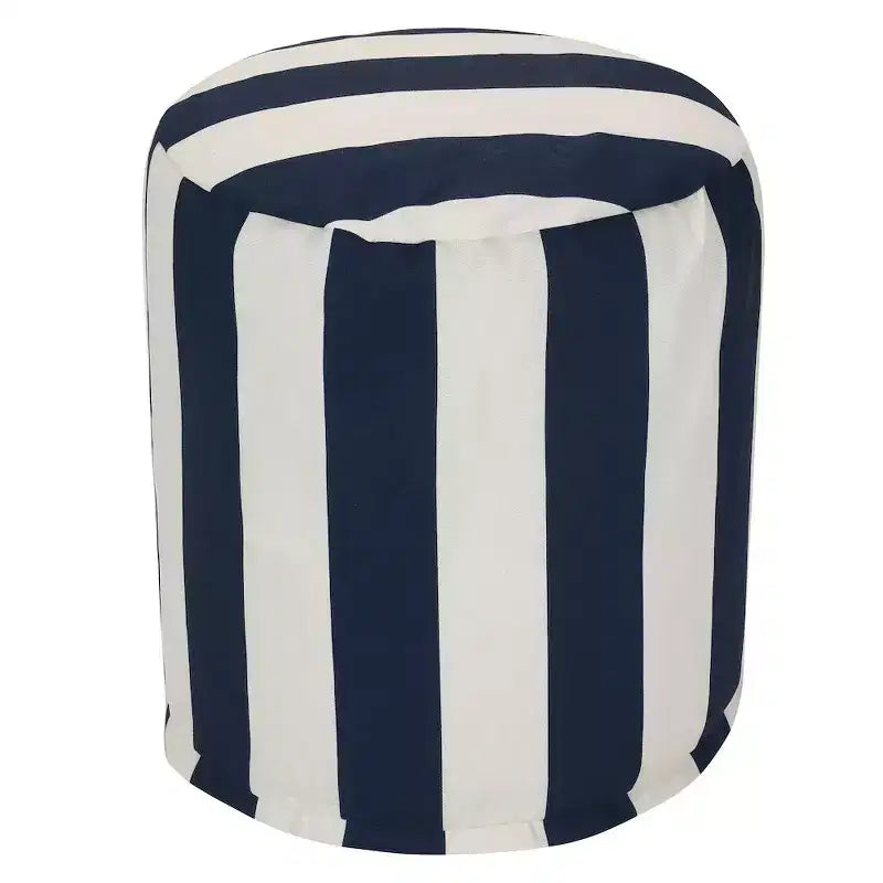 Pouf à rayures verticales