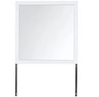 Miroir blanc aux lignes épurées et modernes, l'accent élégant d'une chambre pour un look frais et lumineux
