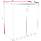 Armoires de rangement utilitaires en acajou de 180 po de hauteur et 90 po de largeur avec 2 portes et 3 étagères