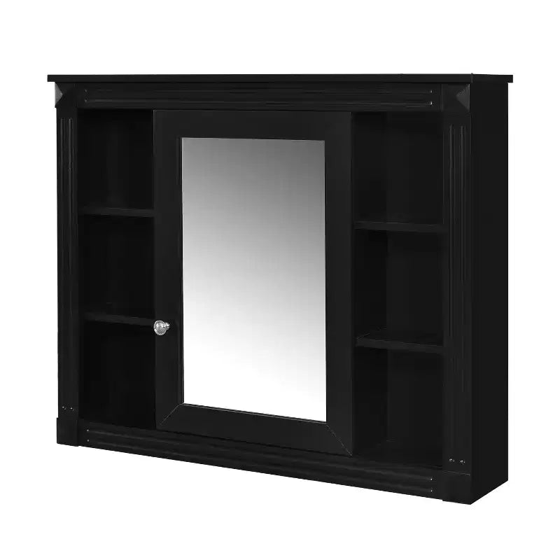 Armoire à pharmacie rectangulaire à fixation en surface de 35 po L x 28 po H avec miroir, miroir haute définition, grand espace de rangement