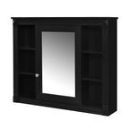 Armoire à pharmacie rectangulaire à fixation en surface de 35 po L x 28 po H avec miroir, miroir haute définition, grand espace de rangement