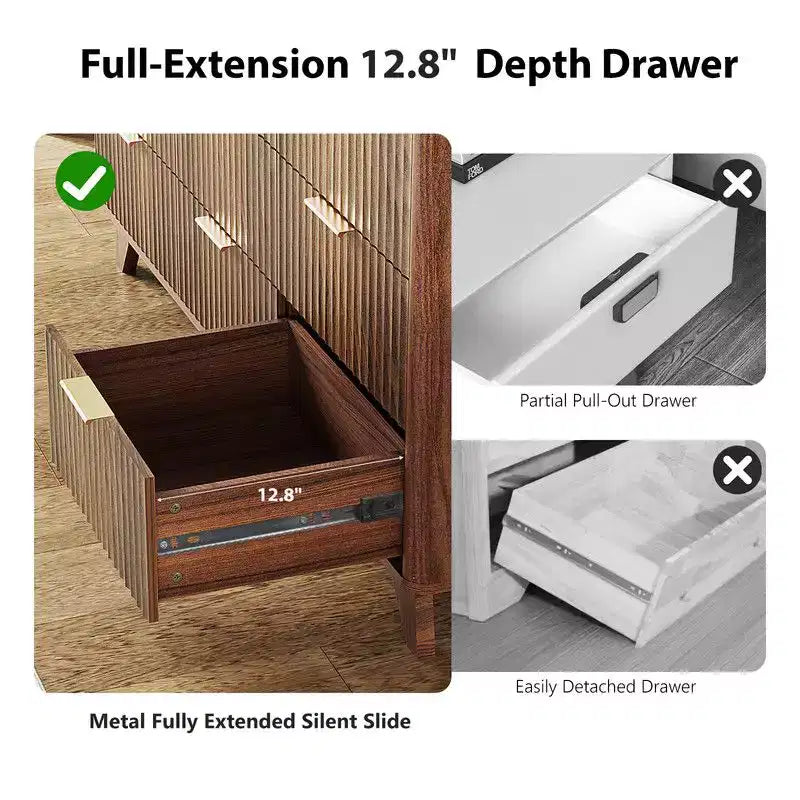Commode 9 tiroirs de 57 po.