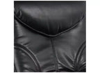 Fauteuil inclinable en cuir avec ottoman pivotant noir Fauteuil moderne Ergonomique Manuel Inclinable Réglable Chambre Salon